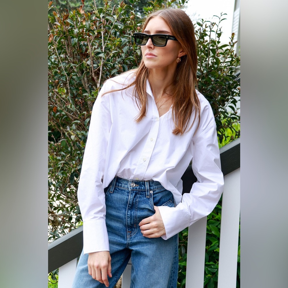 NWT Frame The Exaggerated Oversized Shirt Blouse